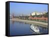 Kremlin and Moskva River, Moscow, Russia-Ivan Vdovin-Framed Stretched Canvas