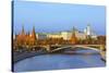 Kremlin on Sunset - Autumn in Moscow Russia-Nik_Sorokin-Stretched Canvas