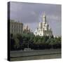 Kremlin Seen across the Moskva River-CM Dixon-Stretched Canvas