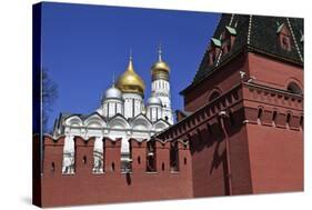 Kremlin Wall and Grand Kremlin Palace, Moscow, Russia-null-Stretched Canvas