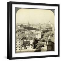 Kremlin Wall, Moscow, Russia-Underwood & Underwood-Framed Photographic Print