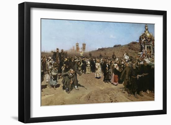 Kreuzprozession Im Gouvernement Kursk, 1880/1883-Ilya Efimovich Repin-Framed Giclee Print