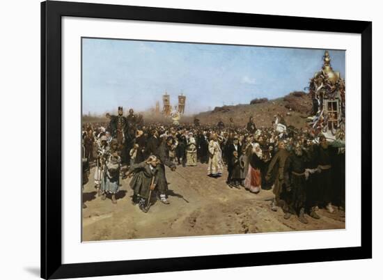 Kreuzprozession Im Gouvernement Kursk, 1880/1883-Ilya Efimovich Repin-Framed Giclee Print