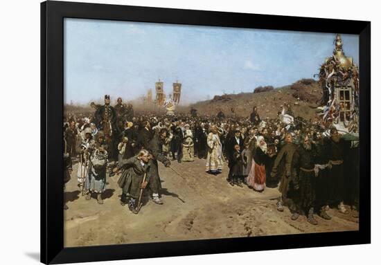 Kreuzprozession Im Gouvernement Kursk, 1880/1883-Ilya Efimovich Repin-Framed Giclee Print