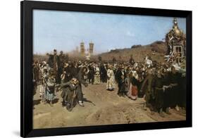 Kreuzprozession Im Gouvernement Kursk, 1880/1883-Ilya Efimovich Repin-Framed Giclee Print