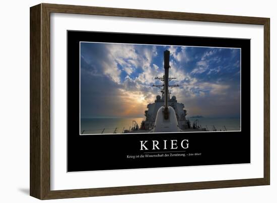 Krieg: Motivationsposter Mit Inspirierendem Zitat-null-Framed Photographic Print