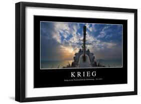 Krieg: Motivationsposter Mit Inspirierendem Zitat-null-Framed Photographic Print