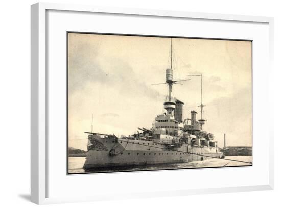 Kriegsschiff Brussels Im Hafen--Framed Giclee Print