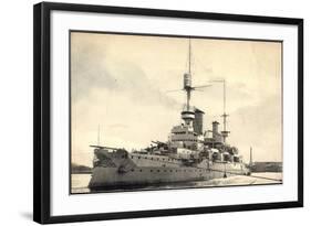 Kriegsschiff Brussels Im Hafen-null-Framed Giclee Print