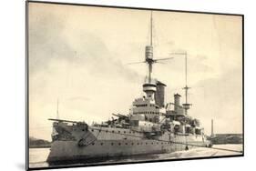 Kriegsschiff Brussels Im Hafen-null-Mounted Giclee Print