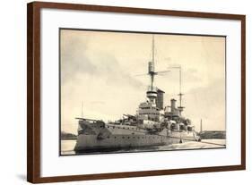 Kriegsschiff Brussels Im Hafen-null-Framed Giclee Print