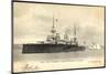 Kriegsschiff Le Gaulois Und Segelboot-null-Mounted Giclee Print