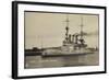 Kriegsschiff S. M. Linienschiff Preußen Im Hafen-null-Framed Giclee Print