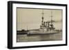 Kriegsschiff S. M. Linienschiff Preußen Im Hafen-null-Framed Giclee Print