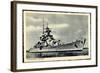 Kriegsschiff, Schlachtschiff Gneisenau Vor Anker-null-Framed Giclee Print