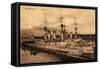 Kriegsschiff Wilhelmshaven, Hafenszene-null-Framed Stretched Canvas