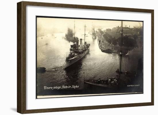 Kriegsschiffe Deutschland, Flotte Im Hafen-null-Framed Giclee Print