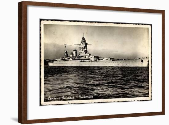 Kriegsschiffe Frankreich,Croiseur Cuirassé Dunkerque-null-Framed Giclee Print