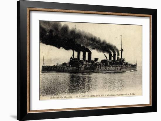 Kriegsschiffe Frankreich, Waldeck Rousseau, Croiseur-null-Framed Giclee Print