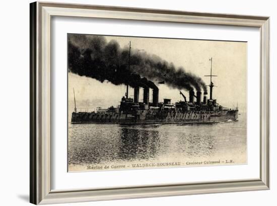 Kriegsschiffe Frankreich, Waldeck Rousseau, Croiseur-null-Framed Giclee Print