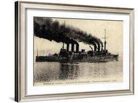 Kriegsschiffe Frankreich, Waldeck Rousseau, Croiseur-null-Framed Giclee Print