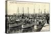 Kriegsschiffe Im Hafen Von Saint Malo-null-Stretched Canvas