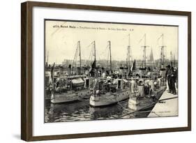 Kriegsschiffe Im Hafen Von Saint Malo-null-Framed Giclee Print