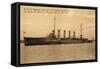 Kriegsschiffe, S.M.S. Rostock Auf See-null-Framed Stretched Canvas