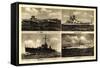 Kriegsschiffe, U Boot, Zerstörer, Schnellboot-null-Framed Stretched Canvas