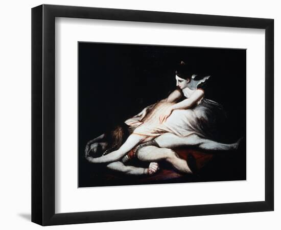 Kriemhild Throws Herself on Siegfried's Corpse, 1817-Henry Fuseli-Framed Premium Giclee Print