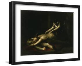 Kriemhild Throws Herself on Siegfried's Corpse-Henry Fuseli-Framed Giclee Print