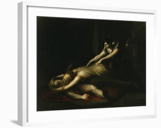 Kriemhild Throws Herself on Siegfried's Corpse-Henry Fuseli-Framed Giclee Print