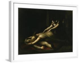 Kriemhild Throws Herself on Siegfried's Corpse-Henry Fuseli-Framed Giclee Print