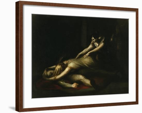 Kriemhild Throws Herself on Siegfried's Corpse-Henry Fuseli-Framed Giclee Print