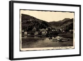 Krippen Elbe Bad Schandau, Dampfer Rathen-null-Framed Giclee Print