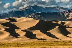 Dramatic Sky over Desert Dunes Black and White Landscapes Photography-Kris Wiktor-Framed Photographic Print