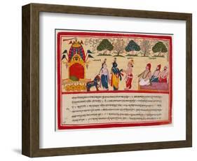 Krishna and Balarama Arrive in the Forest-null-Framed Art Print