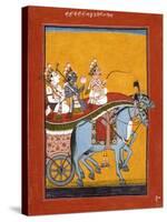 Krishna and Balarama Being Driven by Akrura to Mathura-null-Stretched Canvas