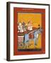 Krishna and Balarama Being Driven by Akrura to Mathura-null-Framed Art Print