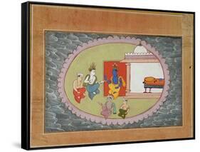 Krishna and Balarama Conversing-null-Framed Stretched Canvas