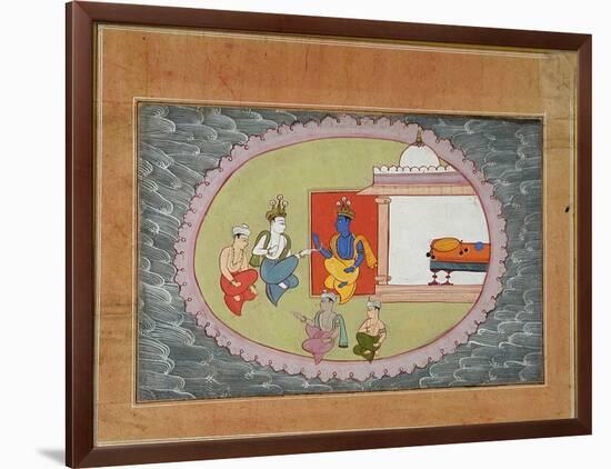 Krishna and Balarama Conversing-null-Framed Art Print