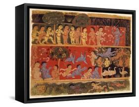 Krishna and Balarama Play with Gopas-null-Framed Stretched Canvas