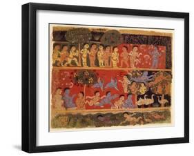 Krishna and Balarama Play with Gopas-null-Framed Art Print