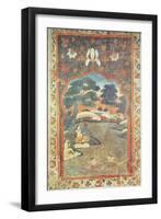 Krishna and Radha Beside a River, Pahari School-null-Framed Giclee Print