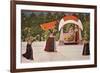 Krishna and Radha in a Pavilion-null-Framed Premium Giclee Print