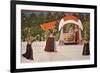 Krishna and Radha in a Pavilion-null-Framed Premium Giclee Print