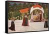 Krishna and Radha in a Pavilion-null-Framed Stretched Canvas