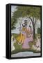 Krishna and Radha Making Music-null-Framed Stretched Canvas