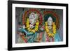 Krishna and Radha murthis (statues) in a Delhi Hindu temple, Delhi, India-Godong-Framed Photographic Print