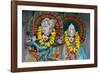 Krishna and Radha murthis (statues) in a Delhi Hindu temple, Delhi, India-Godong-Framed Photographic Print